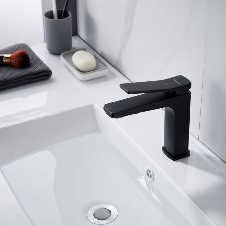 Смеситель для раковины Shevanik S4601H, черный, артикул S4601H