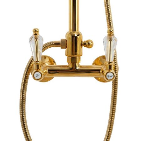 Душевая стойка со смесителем, верхним и ручным душем CEZARES DIAMOND-CD-Sw, артикул DIAMOND-CD-01-Sw