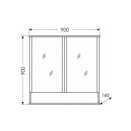 Зеркальный шкаф Санта Вегас 90 см 700181, артикул 700181