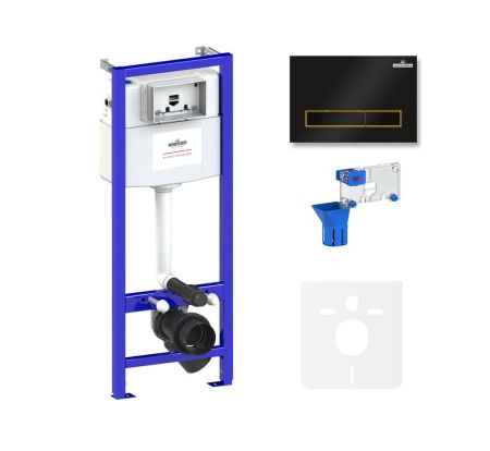 Комплект 5 в 1 инсталляции для подвесного унитаза Lavinia Boho Relfix 77010051, артикул 77010051