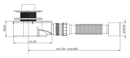 Сифон для поддонов Allen Brau Priority/Infinity 8.21.31-SF, артикул 8.21.31-SF