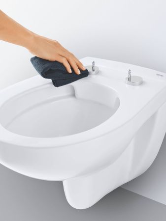 Унитаз подвесной безободковый, компактный GROHE Euro Ceramic с сиденьем без микролифта (NW0027)