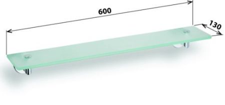 Полочка OMEGA стеклянная 600мм, артикул 104202042