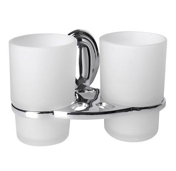 Стакан для ванной комнаты двойной Savol S-003168, хром