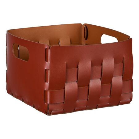 ADJ Корзинка Bottega, 25x25xH20 см., цвет: бордо/коньяк, артикул 1044.30/09