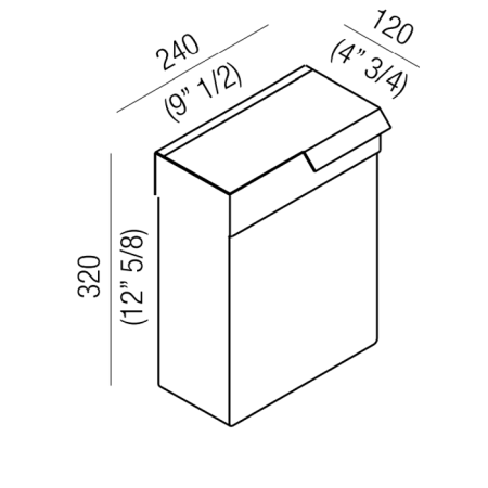 Agape 369 Мусорное ведро, цвет: глянец, артикул A369217A