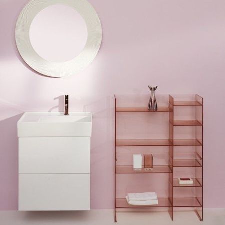 Стакан, Laufen, Kartell by, одинарный, ширина, мм-70, глубина, мм-70, высота, мм-120, тип установки-настольный (свободностоящий), материал стакана-пластик, цвет-пудровый розовый, артикул 3.8233.0.093.000.1