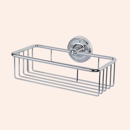 TW Bristol 527, подвесная полочка-решетка прямоугольная 24*14*h7, цвет: хром, артикул TWBR527cr