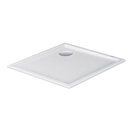 Duravit  Starck Slimline Поддон акриловый квадратный  800x800х45mm, d90, цвет белый, артикул 720114000000000