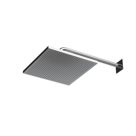 Верхний душ, Almar, Velvet, тип установки-настенный, потолочный, размер душевого диска, мм-300*300, форма-квадратная, количество режимов-1, тип струи-velvet rain, держатель-необходимо заказать, цвет-Brushed Stainless Steel, артикул E044278.BS
