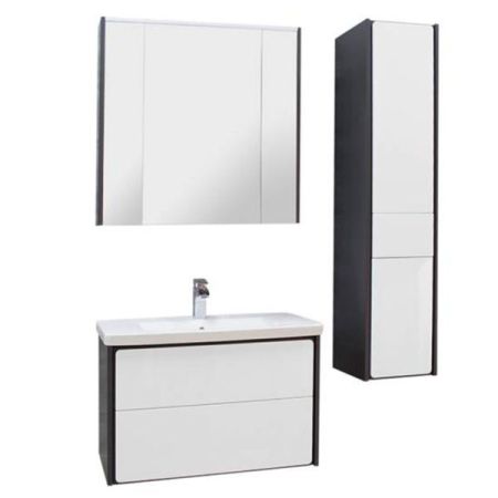 Зеркальный шкаф Roca Ronda 80 ZRU9302970 с подсветкой Белый глянец Антрацит, артикул ZRU9302970