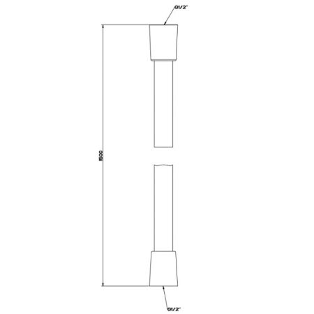 Gessi Ingranaggio Шланг Darkflex, длина 1,50 м, цвет: хром, артикул 54137#031