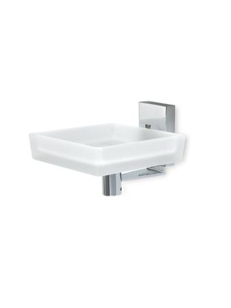 Stil Haus Quid, настенная стеклянная мыльница, цвет хром, артикул Q09(08)