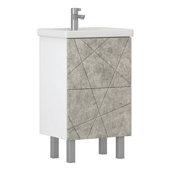 Тумба VIGO Geometry 500-0-2 бетон под раковину 4630055557578 (Фостер) (tn.bsf.GEO.FOS.50.2Y бетон)