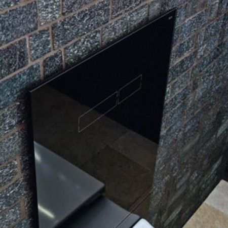 Верхняя панель TECElux с механическим блоком управления, стекло черное, клавиши черные, артикул 9650005