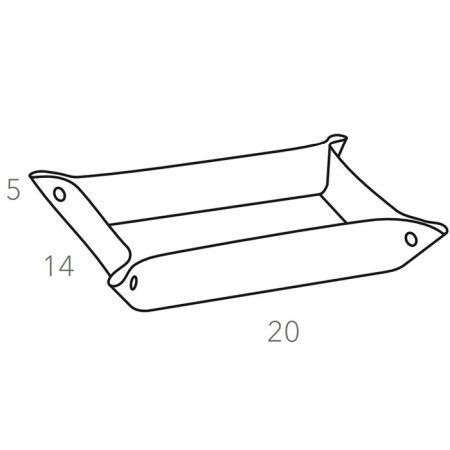 Colombo Adj Мелочница, 20x14H5 см, цвет: черный/серый, артикул BADJ0107-0103