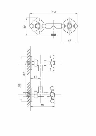 Смеситель для душа ПСМ-ПРОФСАН PSM-109-К89 ДУШ тип См-ДшДНРШл, артикул PSM-109-89