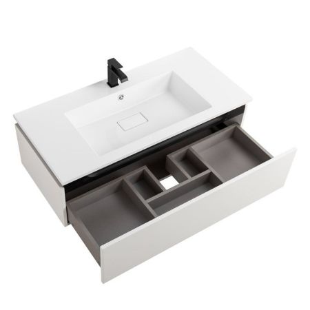 Раковина из искусственного мрамора, 1000x480x142, CZR-1000/480-LV-MR-PRS, артикул CZR-1000/480-LV-MR-PRS