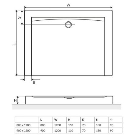 Поддон EXCELLENT Forma Compact 80x120 (белый), артикул BREX.FOR128WHC