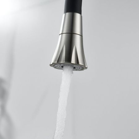 Смеситель для кухни с гибким изливом Raffine F303L-3, сатин