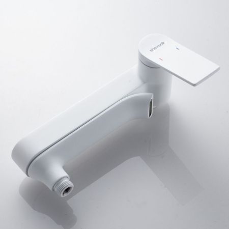 Смеситель для ванны Shevanik S4102C, белый