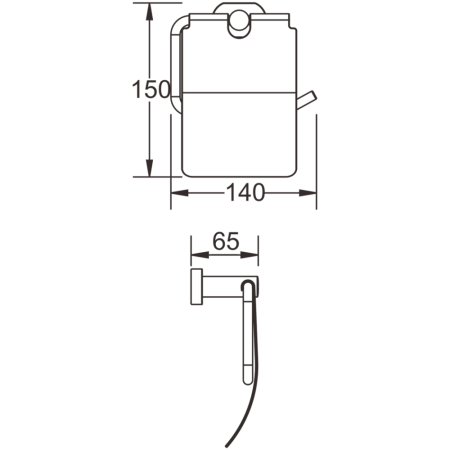 Держатель для туалетной бумаги BELZ B90103, черный, артикул B90103