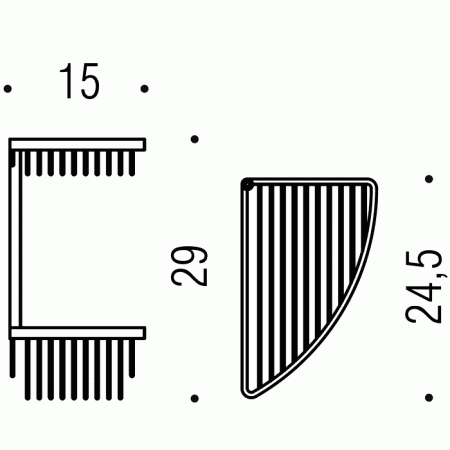 Colombo Angolari двойная полка, цвет: хром, артикул B9612.CR