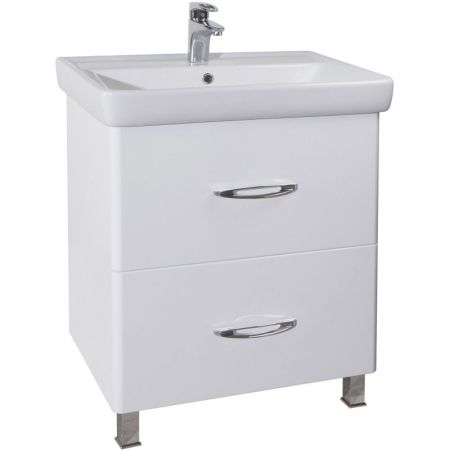 Тумба под раковину Bellezza Джела 70 4639811110019 2 ящика Белая, артикул 4639811110019