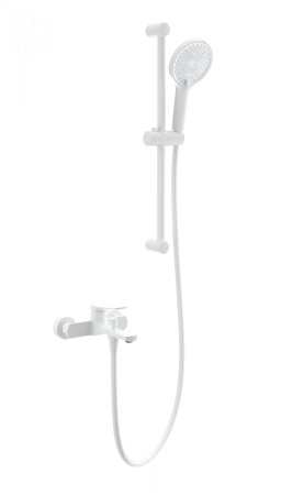 Смеситель для ванны с душевым гарнитуром WONZON & WOGHAND, Белый матовый (WW-C2036-MW)