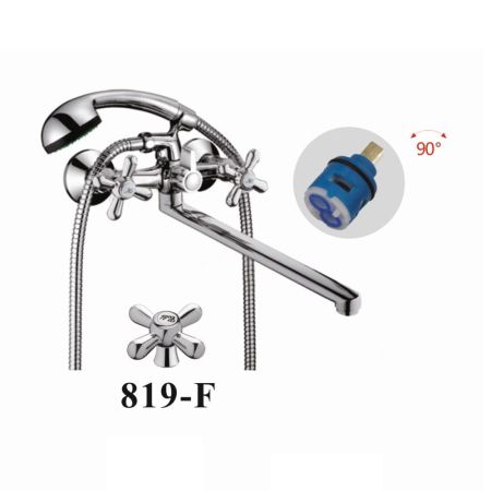 Смеситель для ванны D-Lin D146819-F, хром, артикул D146819-F