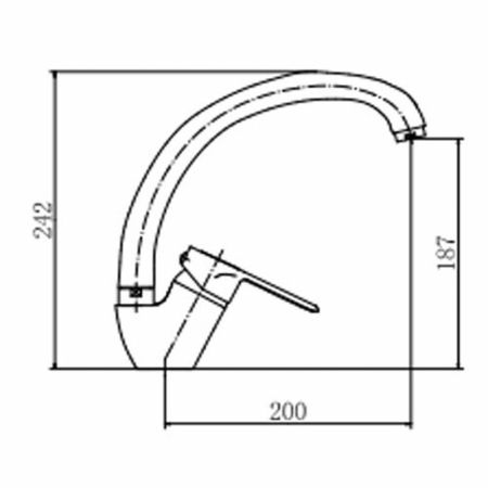 Смеситель для кухни FASHUN A4104, хром