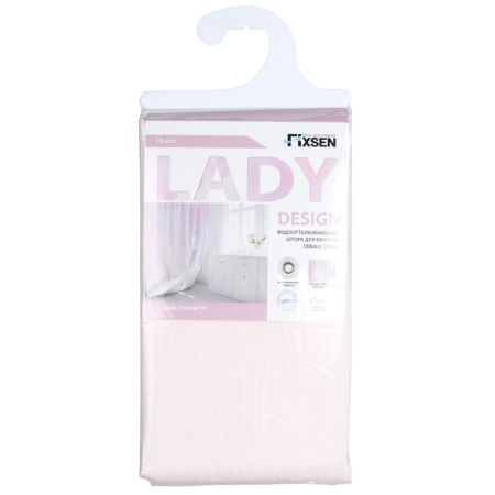 Штора для ванной комнаты FIXSEN DESIGN FX-2517, розовый, артикул FX-2517