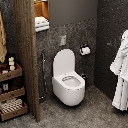 Унитаз OGLIO Aria подвесной безободковый Cerutti SPA CT8909 Унитаз OGLIO Aria подвесной безободковый Cerutti SPA CT8909