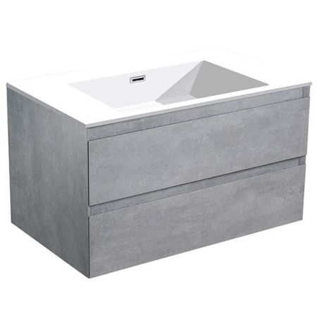 Тумба под раковину Vincea Luka VMC-1L800CT подвесная Cement, артикул VMC-1L800CT