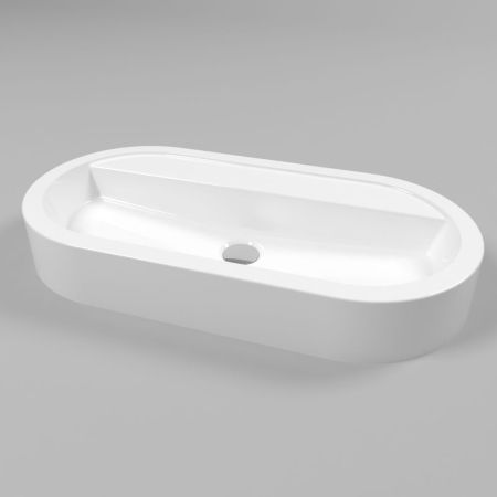 Умывальник WHITECROSS Malachite F 70x35 (белый глянец) иск. камень