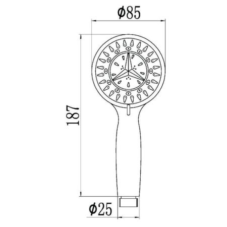 Душевая лейка Savol S-OP1012, хром, артикул S-OP1012