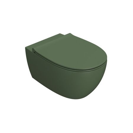 GLOBO 4ALL Унитаз подвесной БЕЗОБОДКОВЫЙ 54*36см, с системой скрытого крепежа, цвет felce ЦЕНА)