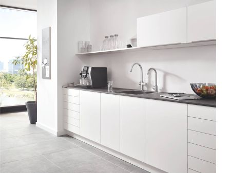 Вертикальный вентиль и бойлер GROHE Red Mono, бойлер M-size, хром, (30085001)