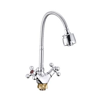 Смеситель для кухни с гибким изливом и режимом "душ" G.Lauf QTZ4-E856, хром