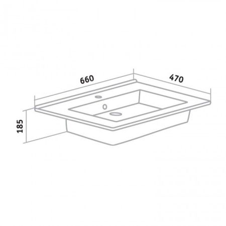 УМЫВАЛЬНИК RUNO мебельный Kirovit Оскар 65 (00-00001021), артикул 00-00001021