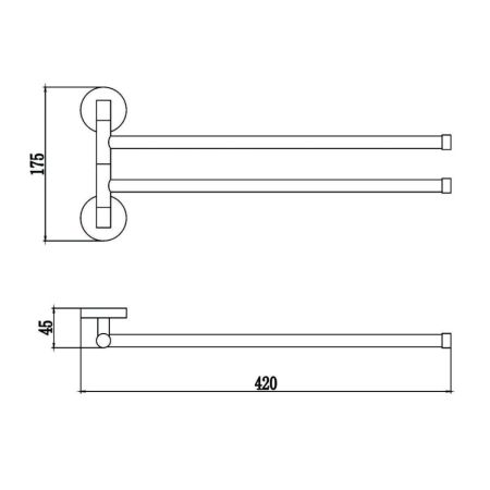 Полотенцедержатель Savol S-008702, хром, артикул S-008702