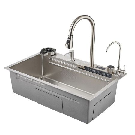 Многофункциональная кухонная мойка Savol S-SC002L, сатин, артикул S-SC002L