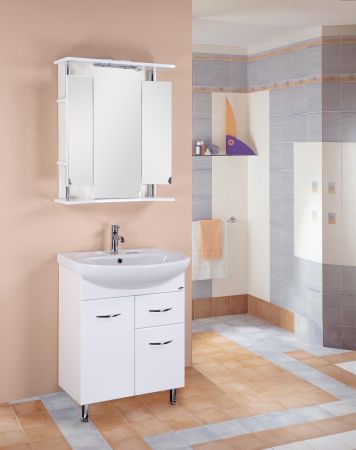 Тумба Onika Стелла 65 напольная, белая, с ящиком (ум. Стелла 65), артикул 106503