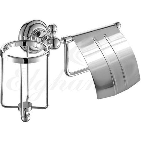 Держатель туалетной бумаги и освежителя воздуха Elghansa Praktic PRK-360 с крышкой Хром