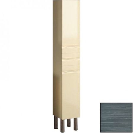 Шкаф пенал SanVit Прима 30 pprim с фактурой под дерево прямые ручки Шелк Сталь