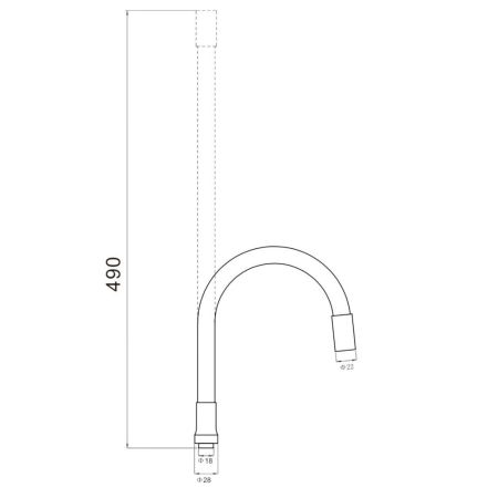 Гибкий излив для кухонного смесителя Savol S-CG08, апельсин, артикул S-CG08