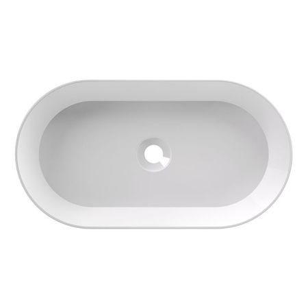 Alice Spy Раковина Oval 65x36хВ12, накладная, без отверстия под смеситель, белый глянцевый, артикул 34240101