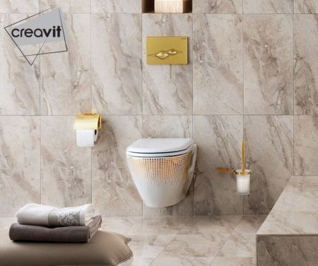 Унитаз биде Creavit Terra TP325-00CB00E-NA00 подвесной Белый с декором без сиденья, артикул TP325-00CB00E-NA00