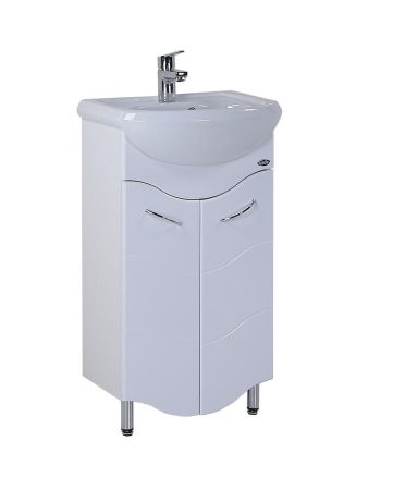 Тумба Onika Лайн 50 напольная, белая (ум. Уют 50), артикул 105007