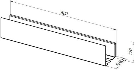 Полка Aquanet Магнум Н 60x12 белая матовая Полка Aquanet Магнум Н 60x12 белая матовая